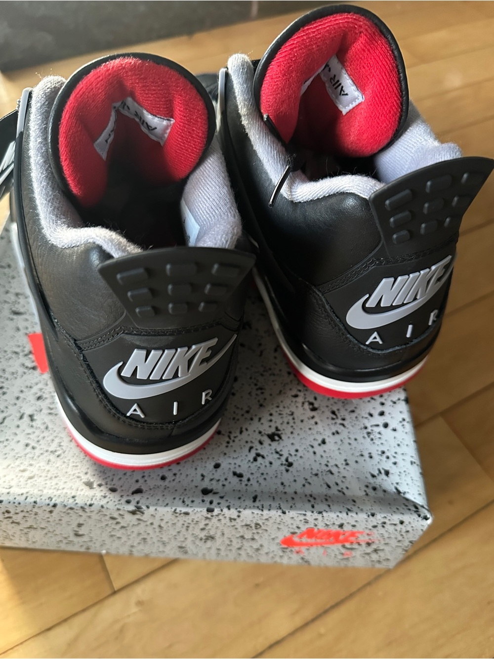 2024 Air Jordan 4 “Bred Reimagined” (black leather upper) - Picture 6 of 7